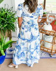 Eliza | Klasik Toile Maxi Elbise