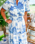 Eliza | Klasik Toile Maxi Elbise