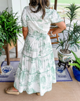 Eliza | Klasik Toile Maxi Elbise