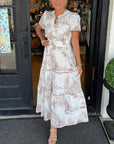 Eliza | Klasik Toile Maxi Elbise