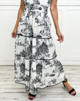 Eliza | Klasik Toile Maxi Elbise