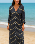 Julia™ | Boho Çizgili Maxi Elbise