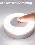 Modern LED dokunmatik gece lambası, şarj edilebilir 400mAh lityum pil, sıcak/soğuk beyaz ışık, ayarlanabilir parlaklık, yatak odası ve ev dekoru için ideal.
