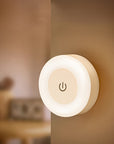 Modern LED dokunmatik gece lambası, şarj edilebilir 400mAh lityum pil, sıcak/soğuk beyaz ışık, ayarlanabilir parlaklık, yatak odası ve ev dekoru için ideal.